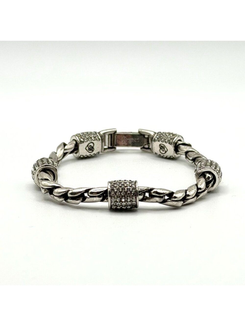 Brighton Meridian Silver-Tone Bracelet With Crystal Accents